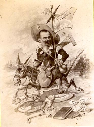 Autoprotrait sous forme de caricature par Jules Charles Joachim Malzieux