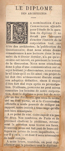 Le diplme des architectes par Jules Charles Joachim Malzieux
