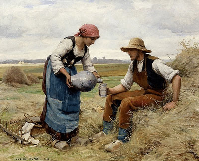 Femme versant a boire par Julien Dupr