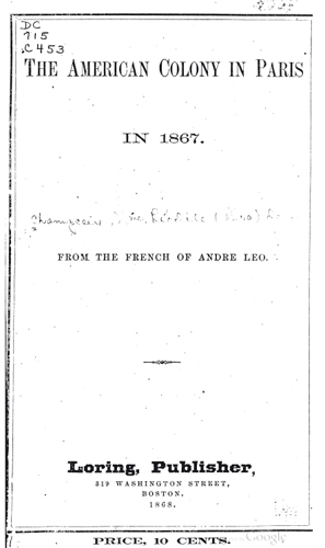 La colonie amricaine par Victoire Lodile Bera