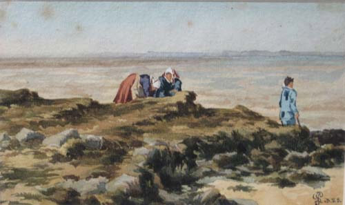 La rcolte des coquillages par Georges Paul Franois Laurent Lauge