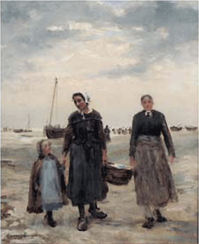Le retour de la pche par Georges Paul Franois Laurent Lauge