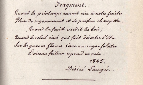 Fragment par Dsir Franois Lauge
