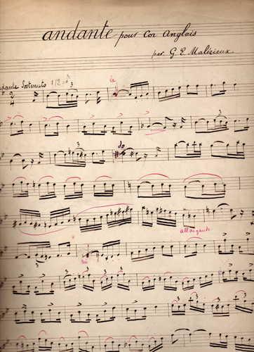 Andante pour Cor Anglais par Georges Ernest Malzieux