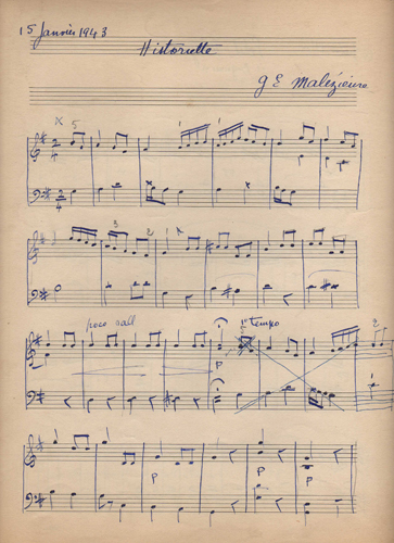 Historiette par Georges Ernest Malzieux