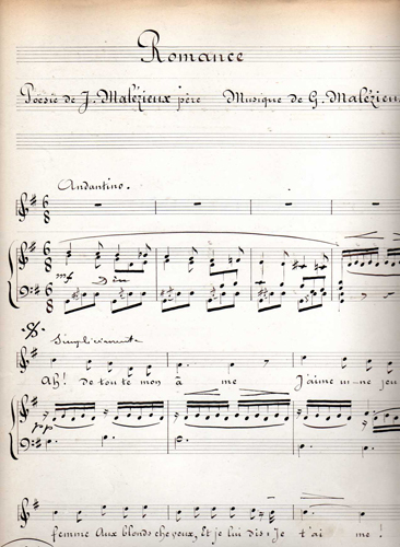 Romance par Joachim Pierre Joseph Malzieux