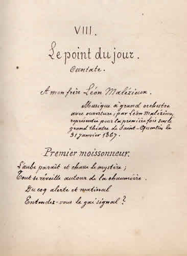 Le Point du Jour par Joachim Pierre Joseph Malzieux