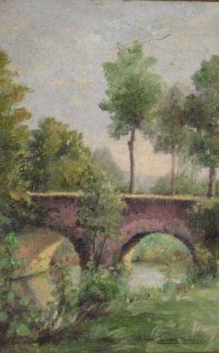 Pont sur la Sarthe par Thrse Isabelle Marie Camille Malzieux