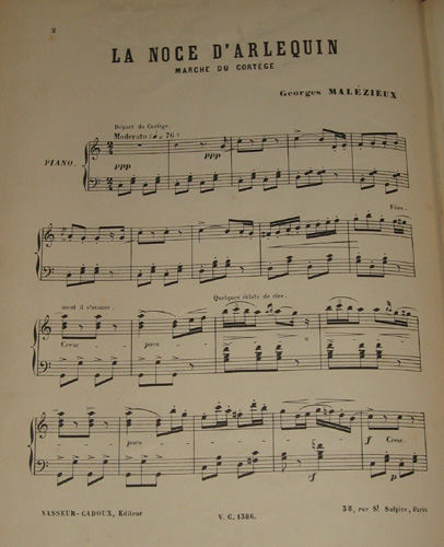 La noce d'Arlequin par Joachim Georges Leon Malzieux