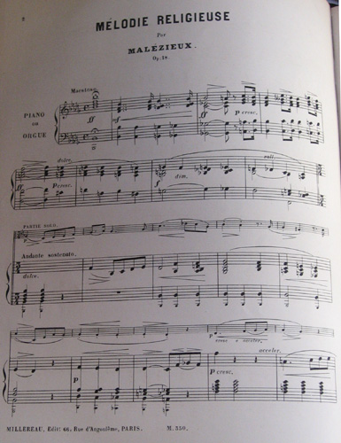 Mlodie religieuse par Joachim Georges Leon Malzieux