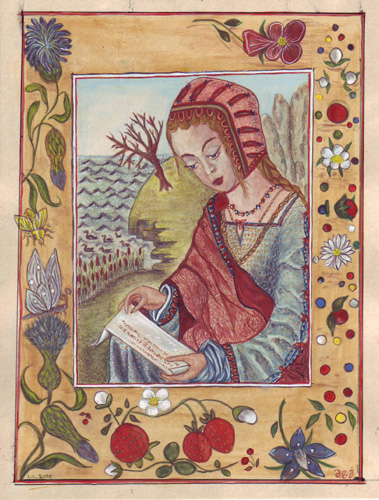 Femme Lisant par Danile Rene Louveau