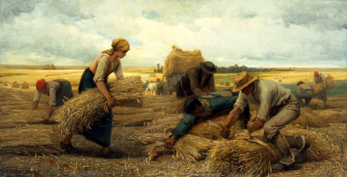 Les lieurs de gerbes par Julien Dupr