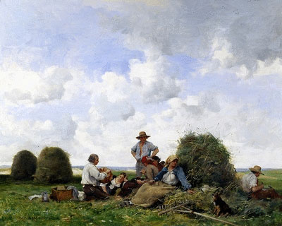 Le repos dans les champs par Julien Dupr