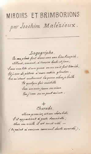 Logogriphe par Jules Charles Joachim Malzieux