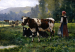 Paysage avec animaux