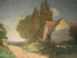 Maison et bouquet darbres