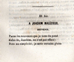 Souvenir  Joachim Malzieux