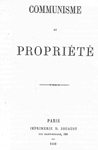 Communisme et Proprit