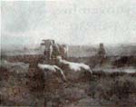 Gardienne et vaches au paturage
