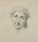 Tte de femme de face