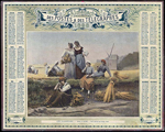 Le repos des glaneuses sur calendrier