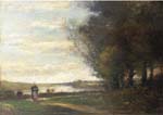 Femme sur un sentier