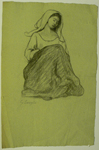 Femme dormant assise