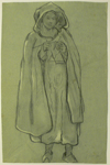 Jeune fille tricotant