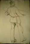 Homme  la poutre