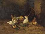 Le repas des poulets et des canards