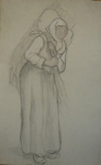 Femme avec baluchon