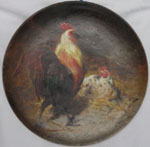 Assiette coq et poule