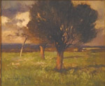 Paysage sous un ciel tourment