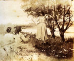 Faneuses au repos
