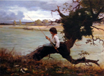 Jeune enfant pchant