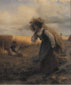 Femme  la gerbe de bl