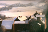 Hameau sous la neige