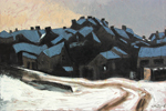 Village sous la neige