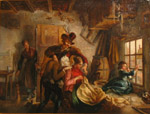 La jeune femme et ses soupirants